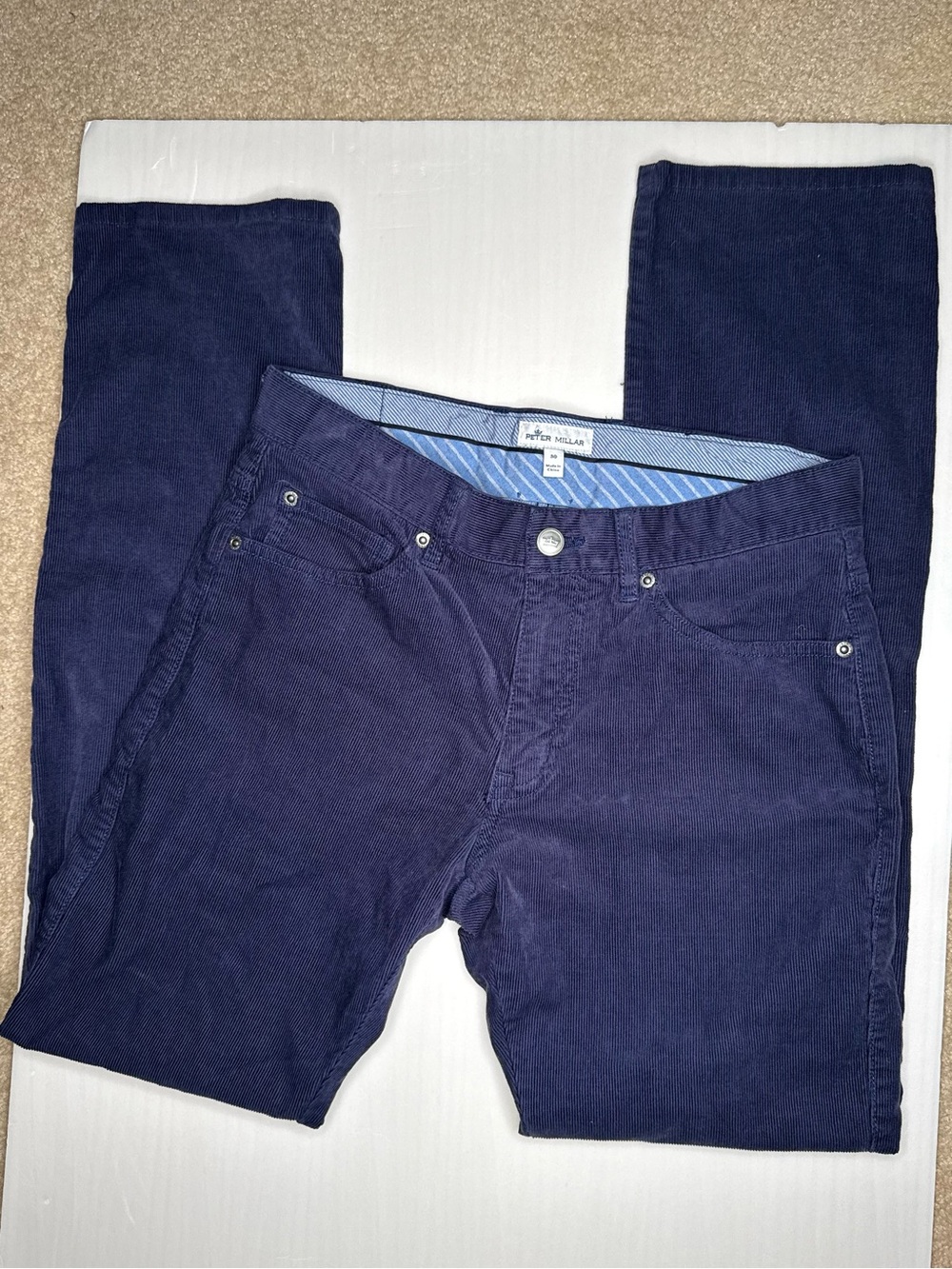 Peter Millar Navy Blue Corduroy Pants